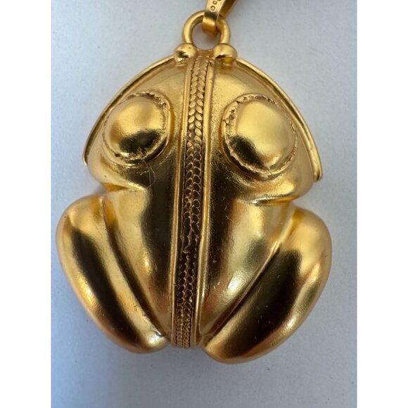 24K Gold Plated Tairona Frog Pendant Necklace Adjustable Chain Handcrafted In Co - Picture 2 of 16